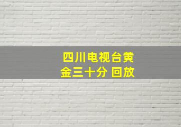 四川电视台黄金三十分 回放